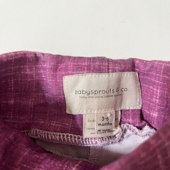 Babysprouts & Co 3-Pc Hoodie Pants Shorties Set Purple Girls Size 3-6 Months - Picture 7 of 11